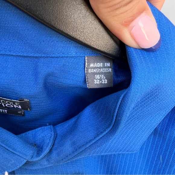 Kenneth Cole Reaction Vibrant Blue Dress Shirt - Picture 3 of 6